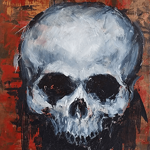 Skull on Red