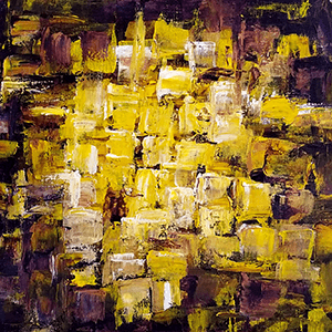 Gold Squares on Violet